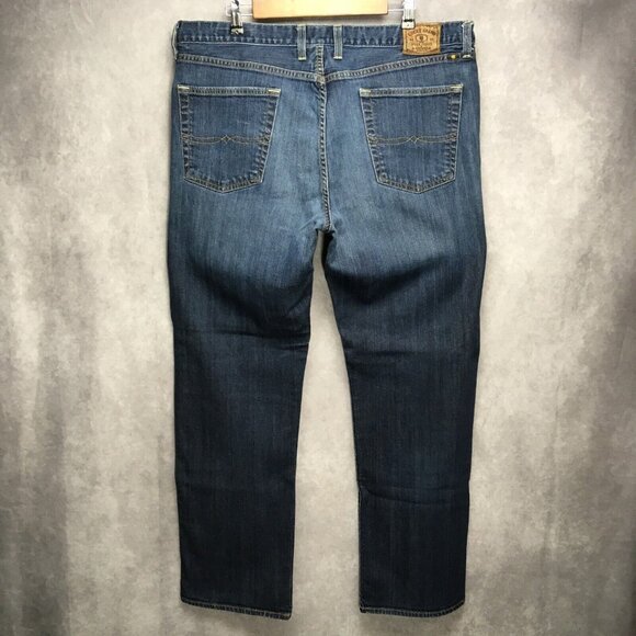 Lucky Brand Mens 361 Vintage Straight Fit Blue Jeans size 40x32 Italian Denim - Picture 2 of 11